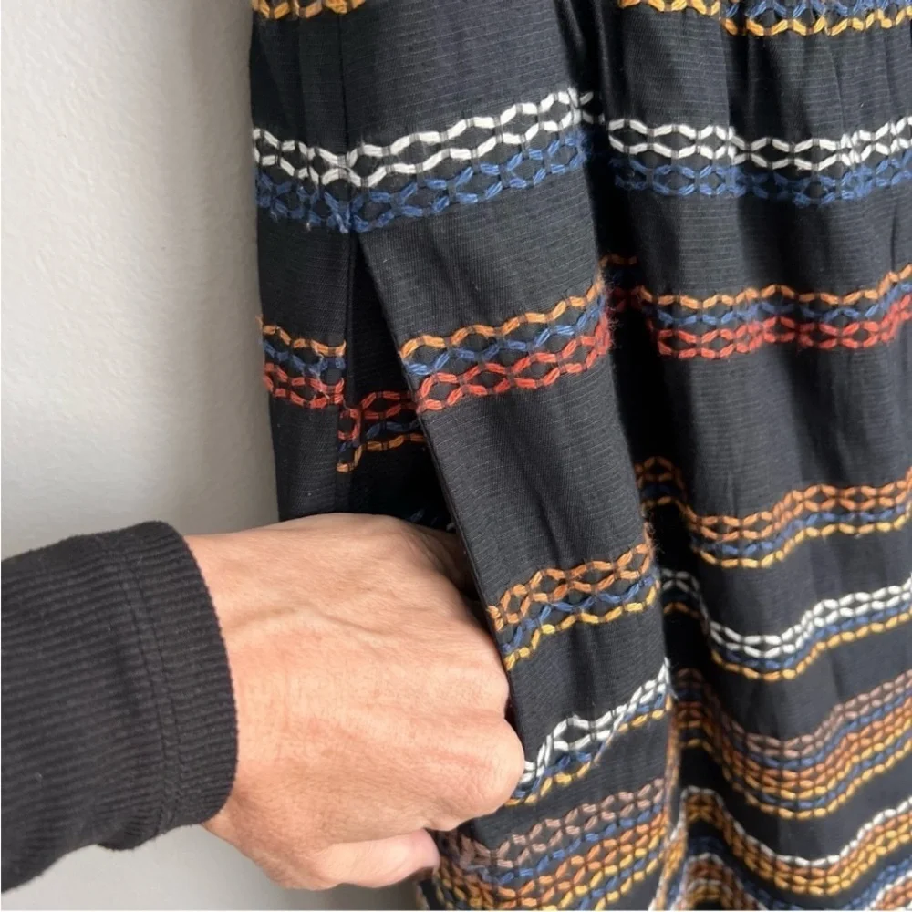 Anthropologie Hutch Sunset Embroidered
Jumpsuit Outfit Puff Sleeve Boho - Picture 4 of 8